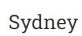 Sydney