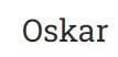 Oskar