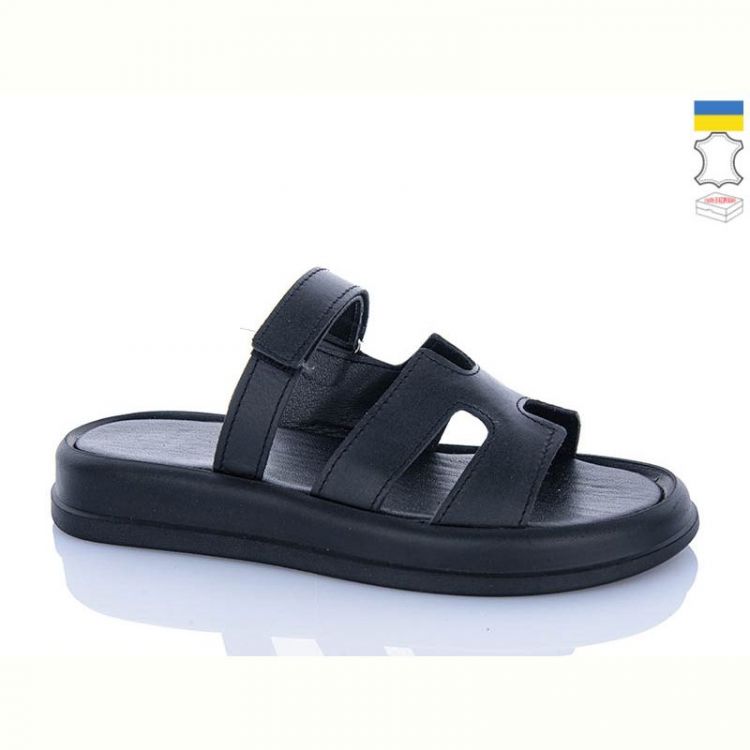 Купить Шлепанцы Garti 6191 чорний шк. на obuv-plus.com.ua