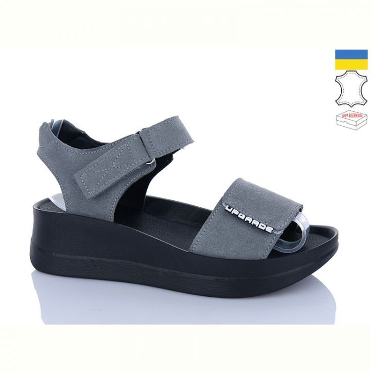 Купить Босоножки Sali 1706-2 сірий з чор-п. на obuv-plus.com.ua
