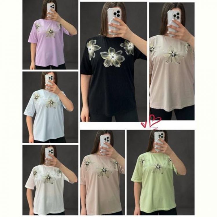 Купить Футболка Elena&Vika 25034 l.blue на obuv-plus.com.ua