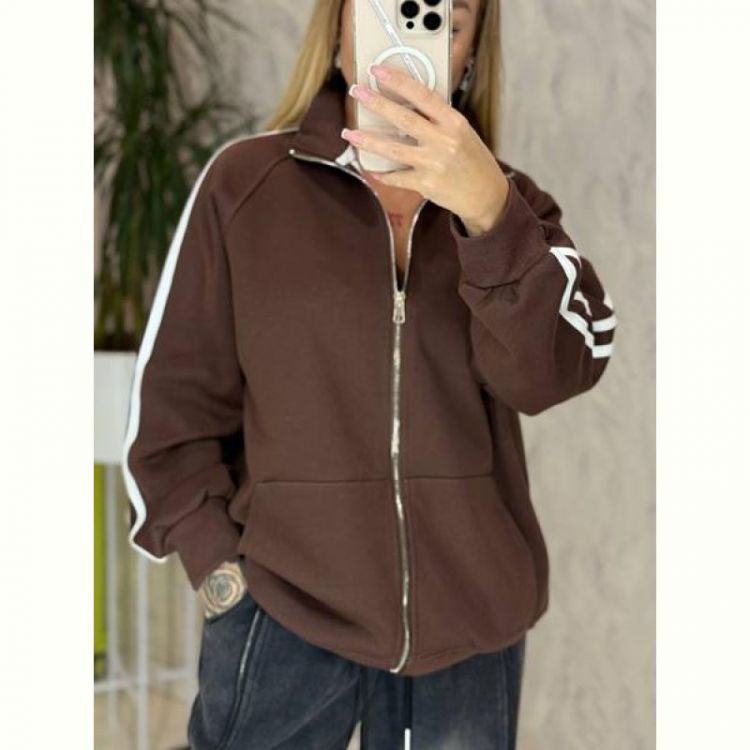 Купить Кофта спорт Lora LR1316 brown на obuv-plus.com.ua
