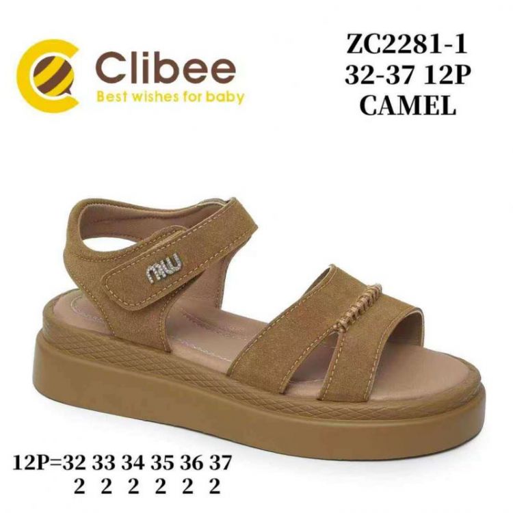 Купить Босоножки Clibee ApC-ZC2281-1 Camel на obuv-plus.com.ua