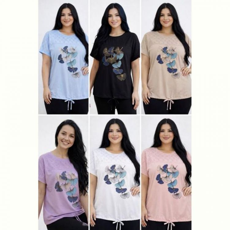 Купить Футболка Elena&Vika 26019 black на obuv-plus.com.ua
