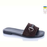 Купить Шлепанцы Garti 54 коричневий замш на obuv-plus.com.ua