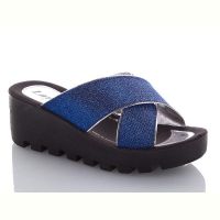 Купить Шлепанцы Demur W26-W777-19 blue-silver на obuv-plus.com.ua