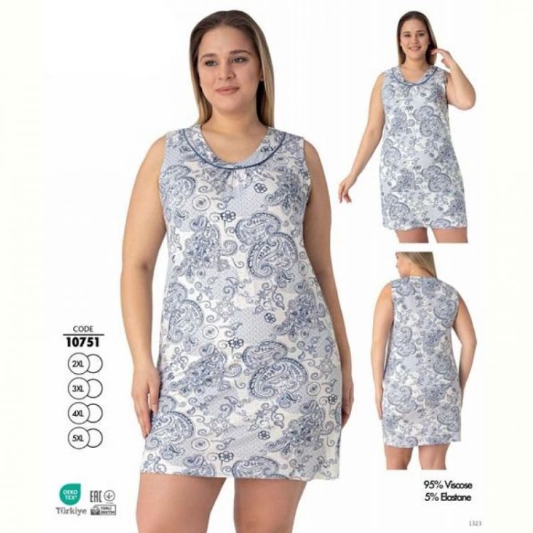 Купить Ночнушка Cotpark 10751 l.blue на obuv-plus.com.ua