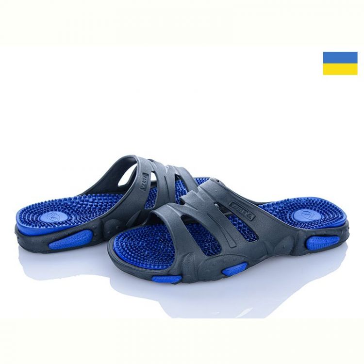 Купить Шлепанцы Golden Lion N16 чорний-синій на obuv-plus.com.ua