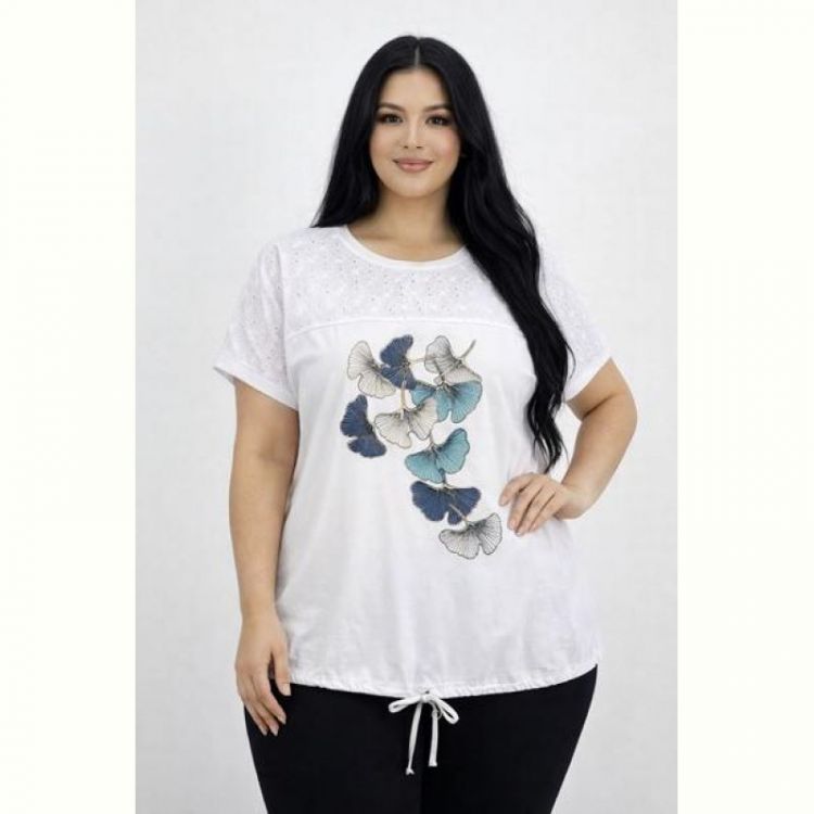 Купить Футболка Elena&Vika 26019 white на obuv-plus.com.ua