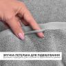 Купить Полотенце махровое 100х150 см пл 600 гр/м2 банное для тела и сауны натуральное хлопок серое на obuv-plus.com.ua