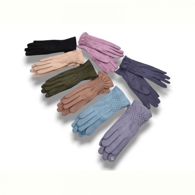 Купить Перчатки КОРОЛЕВА B22-85 кож.зам.плюш-сенс.mix на obuv-plus.com.ua