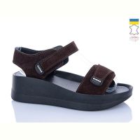 Купить Босоножки Garti 0196 коричневий замш на obuv-plus.com.ua