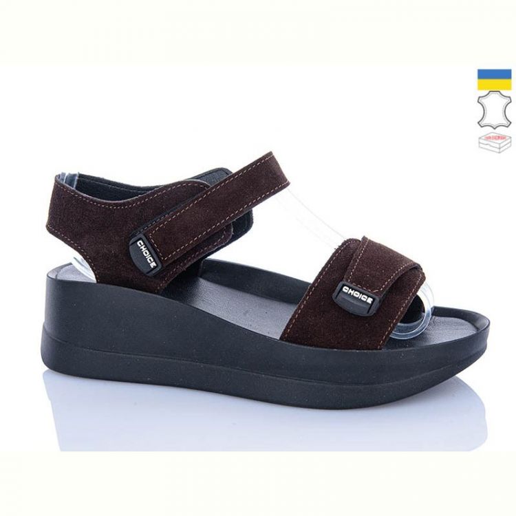 Купить Босоножки Garti 0196 коричневий замш на obuv-plus.com.ua