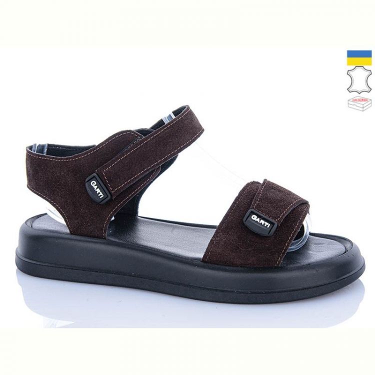 Купить Босоножки Garti 0136 коричневий замш на obuv-plus.com.ua