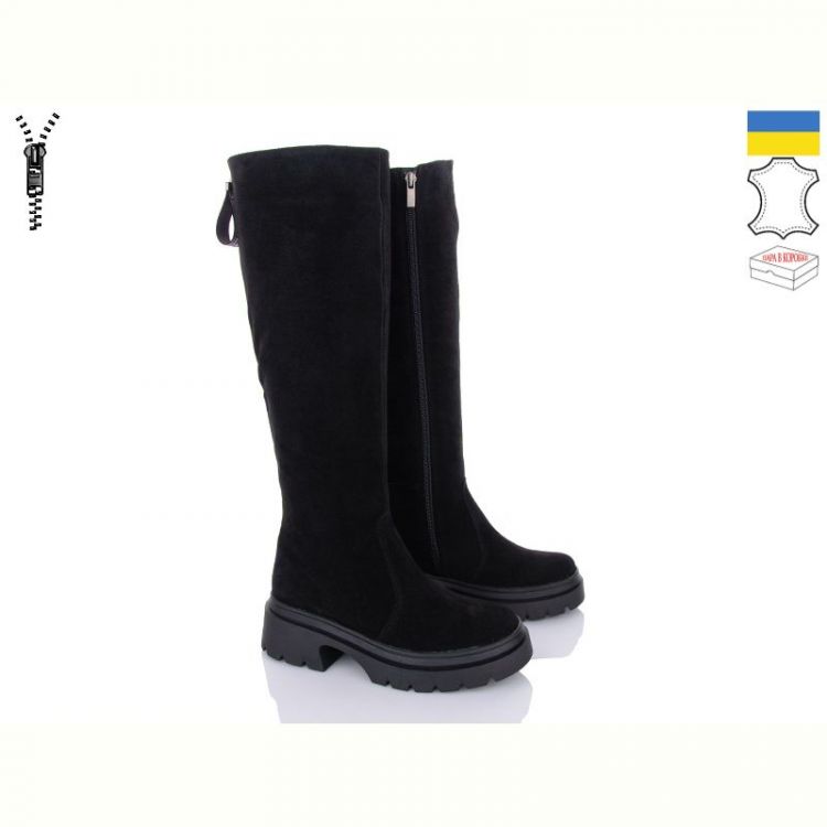 Купить Сапоги Mona Liza 98 чорний з на obuv-plus.com.ua