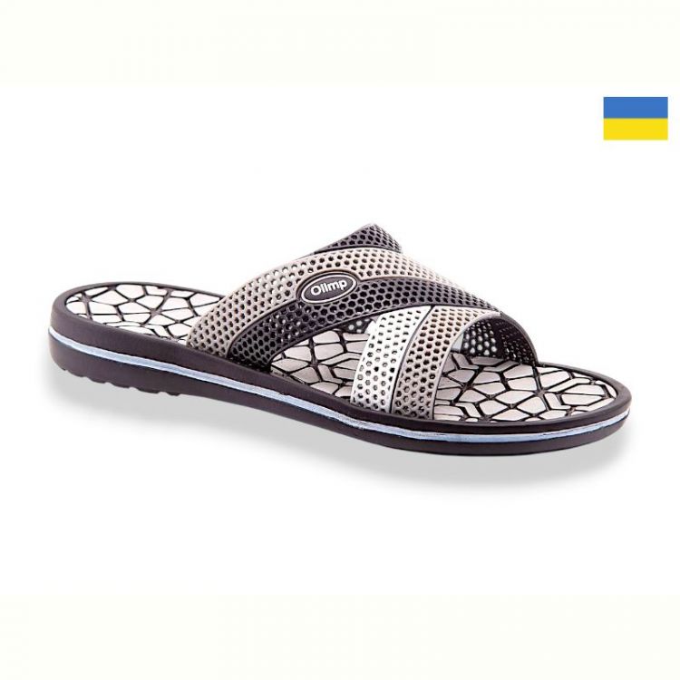 Купить Шлепанцы Олимп M203 сірий на obuv-plus.com.ua