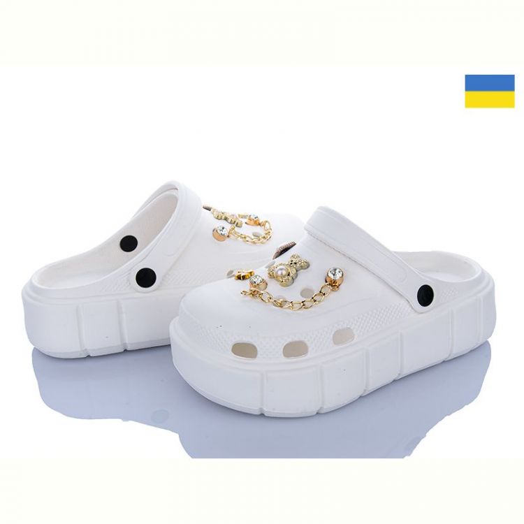Купить Кроксы Progress 152-581 білий на obuv-plus.com.ua
