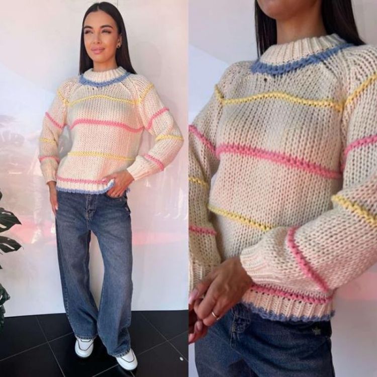 Купить Свитер i8denim Women TB99 beige на obuv-plus.com.ua