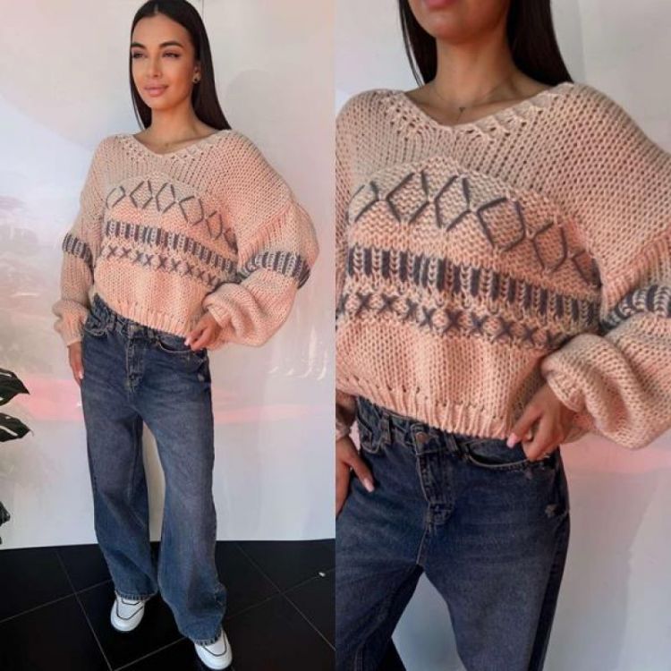 Купить Свитер i8denim Women TB98 beige на obuv-plus.com.ua
