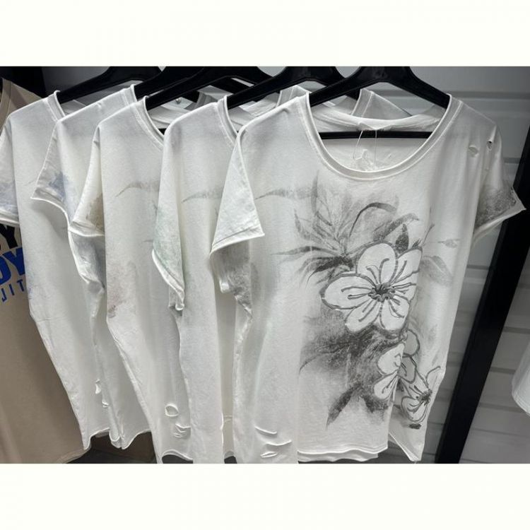 Купить Футболка Aidin-шик шок 0008 white-mint на obuv-plus.com.ua