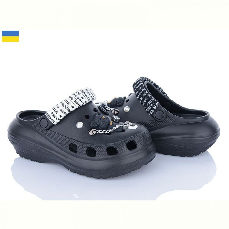 Купить Кроксы Golden Lion 1410 чорний на obuv-plus.com.ua