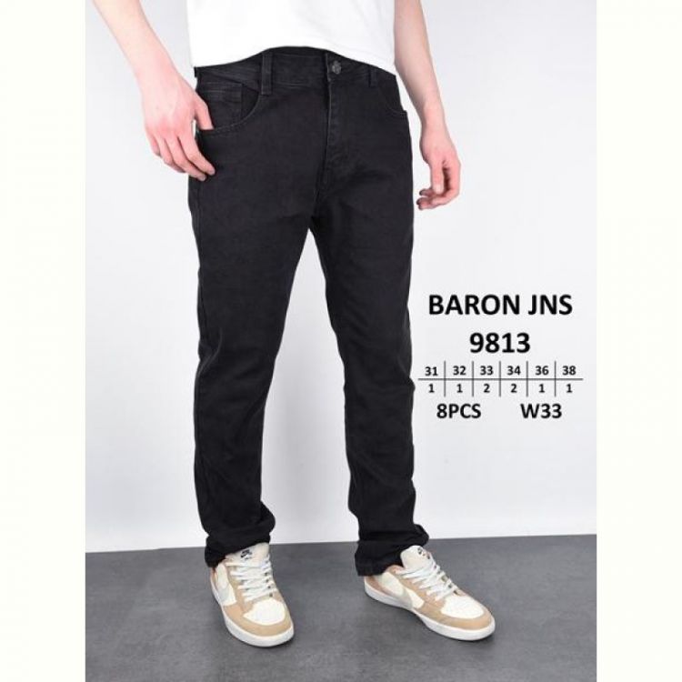 Купить Джинсы Baron Jeans 9813 black на obuv-plus.com.ua