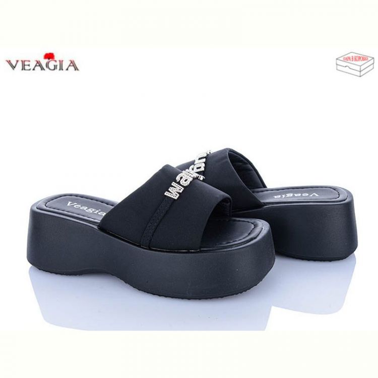 Купить Шлепанцы Veagia N3 black на obuv-plus.com.ua