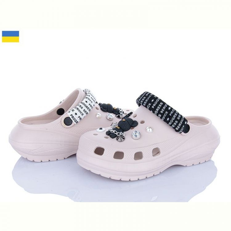 Купить Кроксы Golden Lion 1410 бежевий на obuv-plus.com.ua