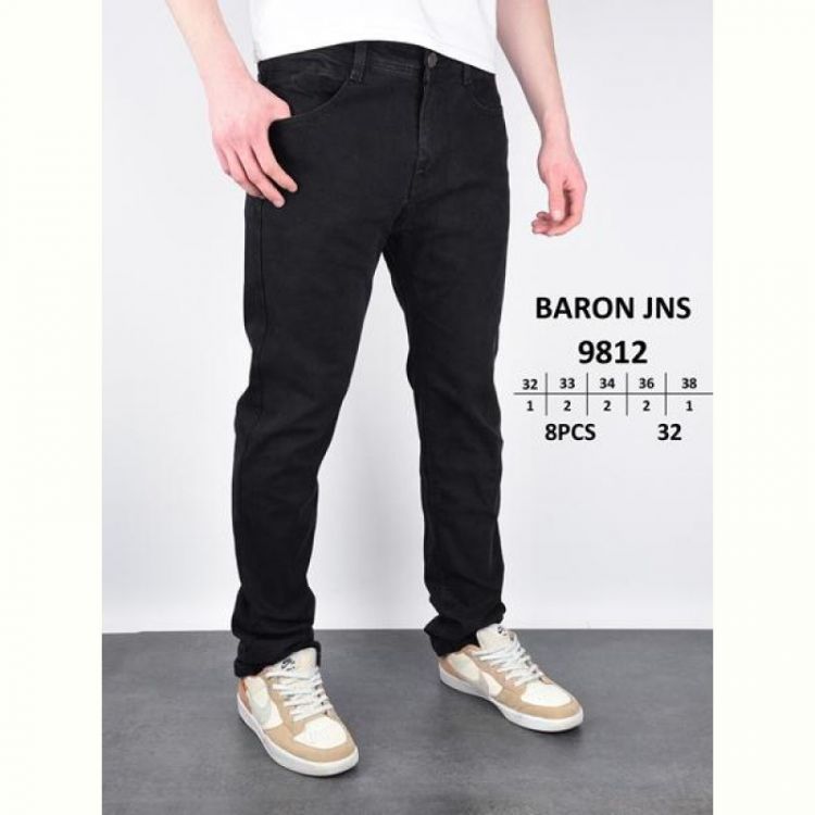 Купить Джинсы Baron Jeans 9812 black на obuv-plus.com.ua