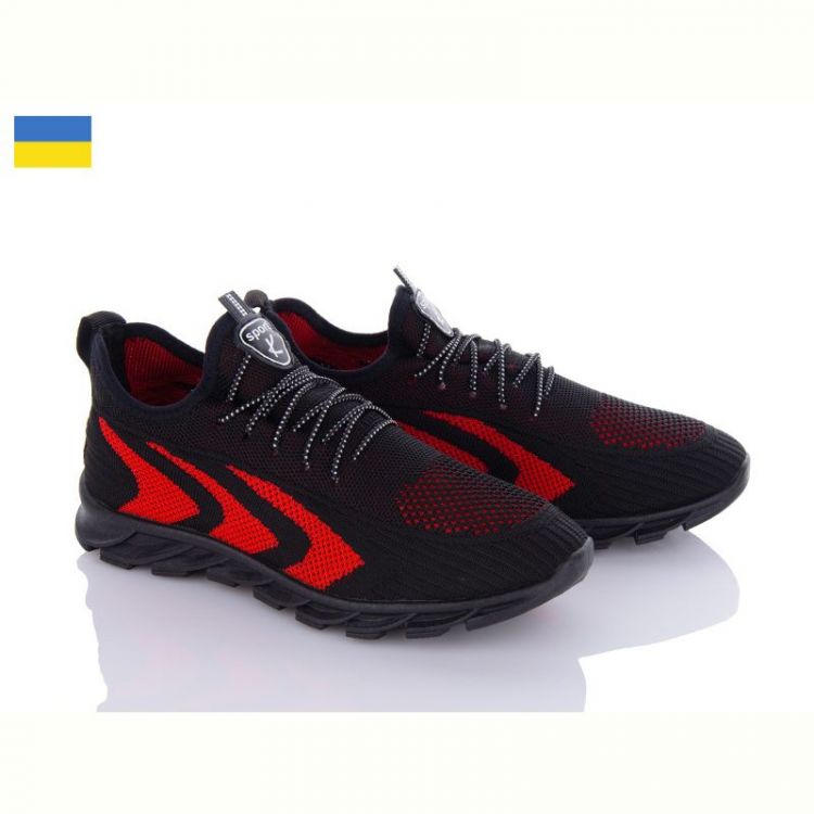 Купить Кроссовки Kredo Кредо 23-35-1 чорн-червоні на obuv-plus.com.ua