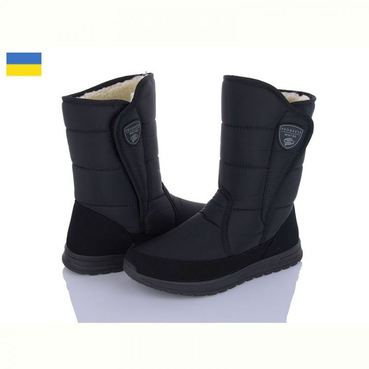 Купить Дутики Progress Progress 4234 чорний на obuv-plus.com.ua