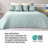Купить Покрывало 210х240 см IDEIA стеганое двухстороннее качественная стежка микрофибра мята серое на кровать диван на obuv-plus.com.ua