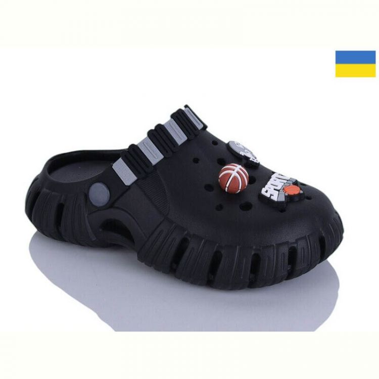 Купить Кроксы Demur 6012 чорний-сірий на obuv-plus.com.ua