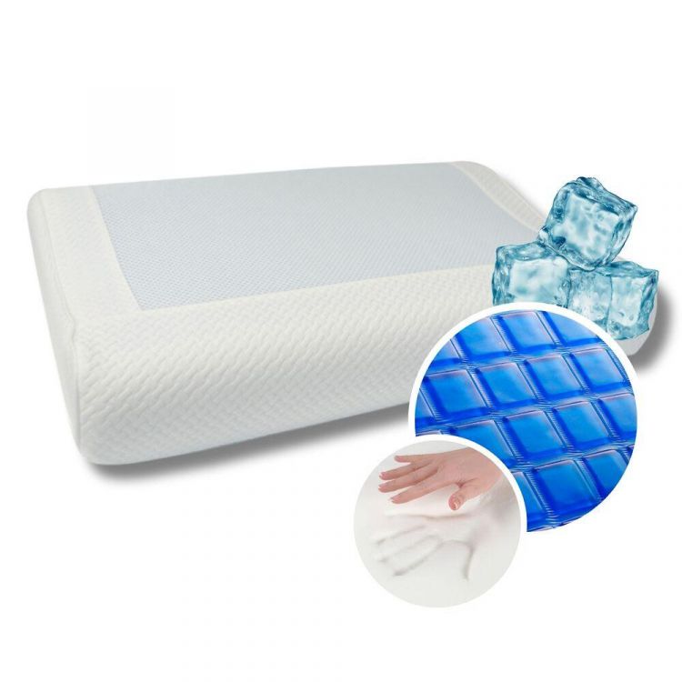Купить Подушка ортопедическая CoolGel 60х40х11/9 см IDEIA анатомическая с эффектом памяти для сна на боку, спине на obuv-plus.com.ua