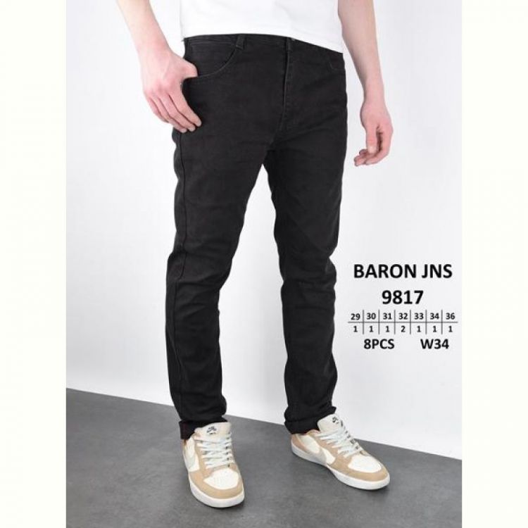 Купить Джинсы Baron Jeans 9817 black на obuv-plus.com.ua