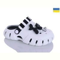 Купить Кроксы Demur 6012 білий-чорний на obuv-plus.com.ua