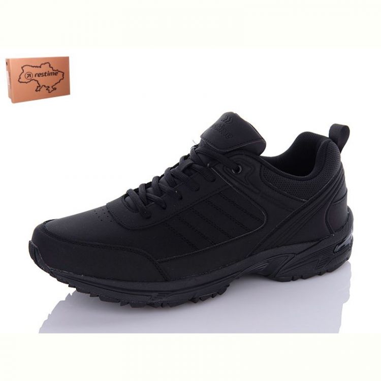 Купить Кроссовки Restime PGO23006 black nubuk батал на obuv-plus.com.ua