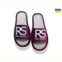 Купить Тапочки Rai Shoes Шльопки RS бордовий на obuv-plus.com.ua