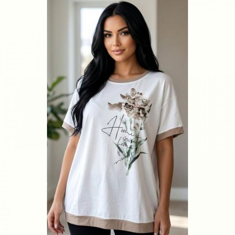 Купить Футболка LeVisha 25021 white-beige на obuv-plus.com.ua