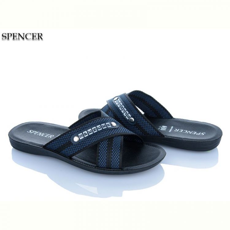 Купить Шлепанцы Spencer 0301 чор-синій батал на obuv-plus.com.ua
