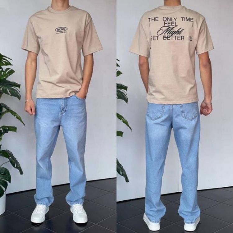 Купить Футболка i8denim 90582 beige на obuv-plus.com.ua