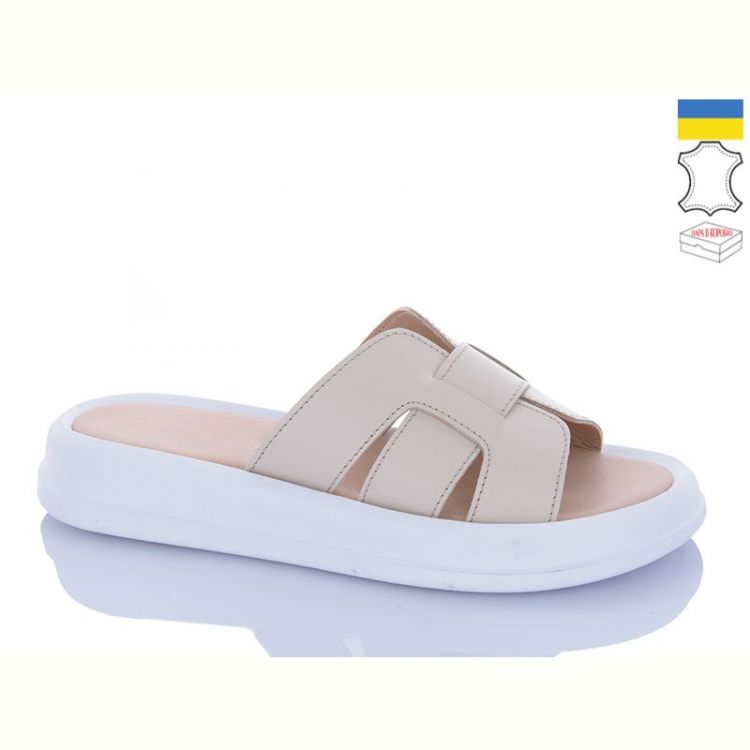 Купить Шлепанцы Sali 518 бежевий біл-п. на obuv-plus.com.ua