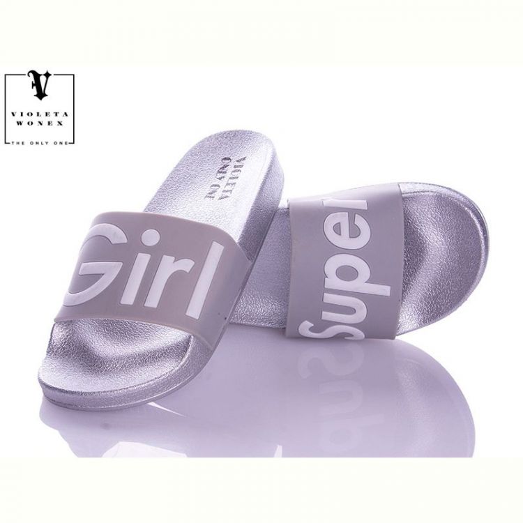 Купить Шлепанцы Violeta 8-305 silver на obuv-plus.com.ua