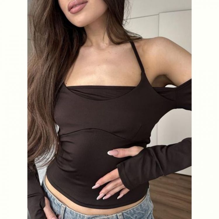 Купить Свитер Arina 1733 brown на obuv-plus.com.ua