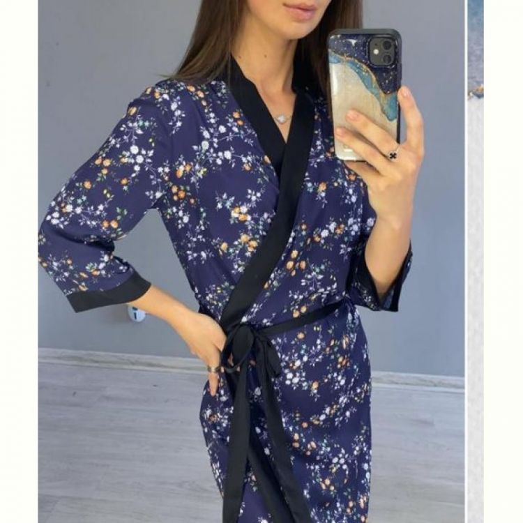 Купить Халат Gull 62-1 navy на obuv-plus.com.ua