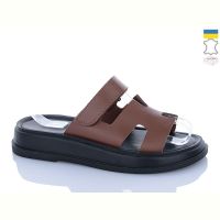 Купить Шлепанцы Sali 6 карамель к чор-п. на obuv-plus.com.ua