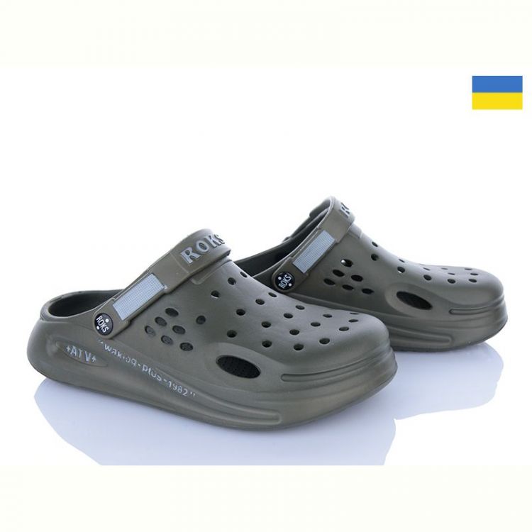 Купить Кроксы Golden Lion 516-017 хакі на obuv-plus.com.ua