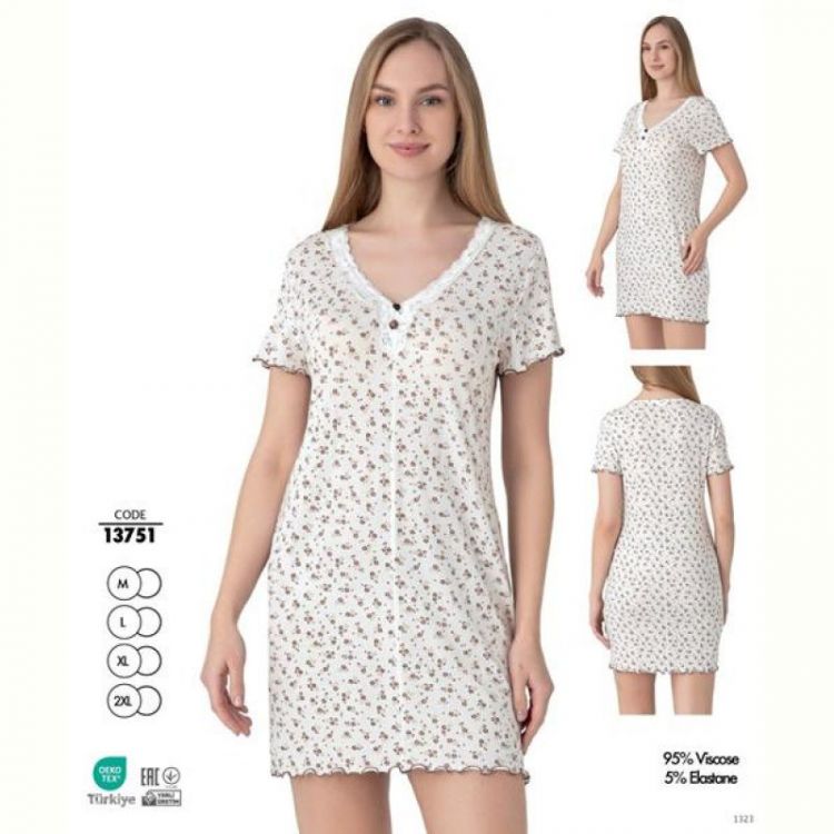 Купить Ночнушка Cotpark 13751 white на obuv-plus.com.ua