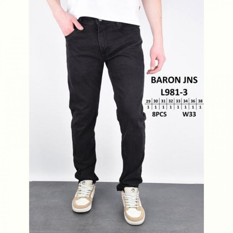 Купить Джинсы Baron Jeans L981-3 black на obuv-plus.com.ua