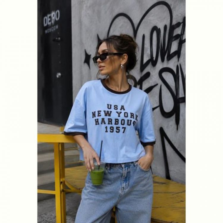 Купить Футболка New Season F051 l.blue на obuv-plus.com.ua
